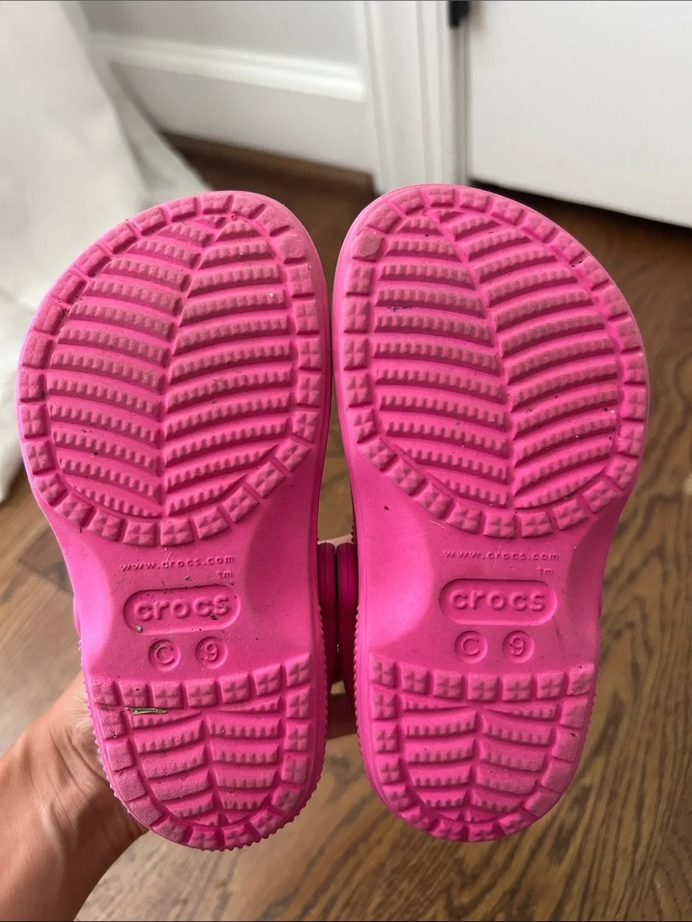 CROCS Kids' Hot Pink Double-Strap Sandals